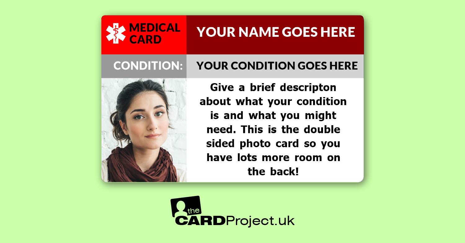 Create Your Own Medical Photo Card, Double Sided (FRONT)